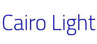 Cairo Light police de caractère